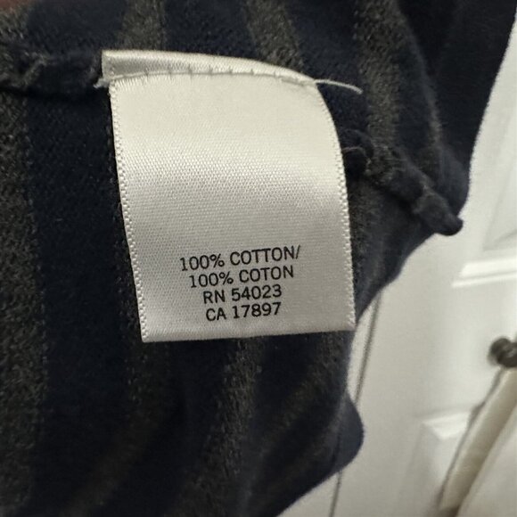 Banana Republic Sweater Dress Women's Medium Striped Gray Blue Cotton - Picture 6 of 8